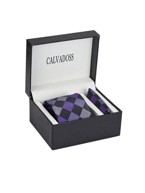 

Calvadoss Men Purple Accessory Gift Set