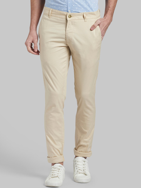 

Parx Men Beige Regular Fit Solid Regular Trousers