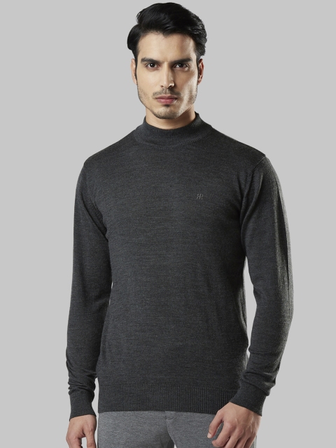 

Raymond Men Grey Solid Sweater