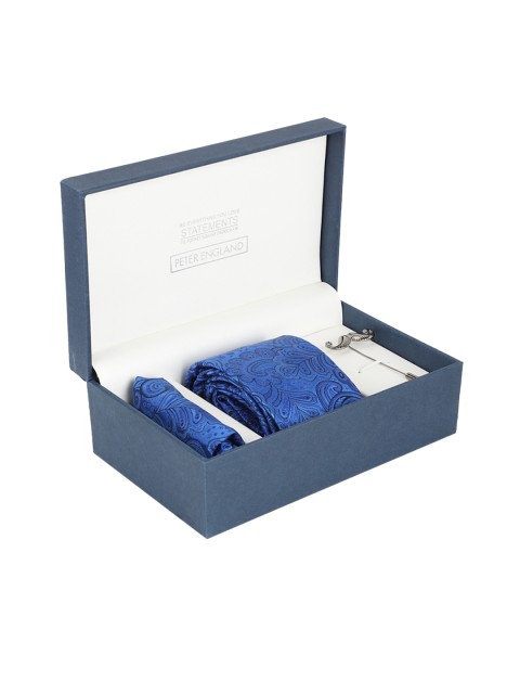 

Peter England Men Blue Accessory Gift Set
