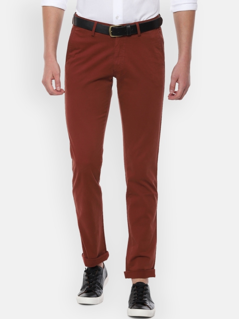 

Allen Solly Men Brown Slim Fit Solid Chinos
