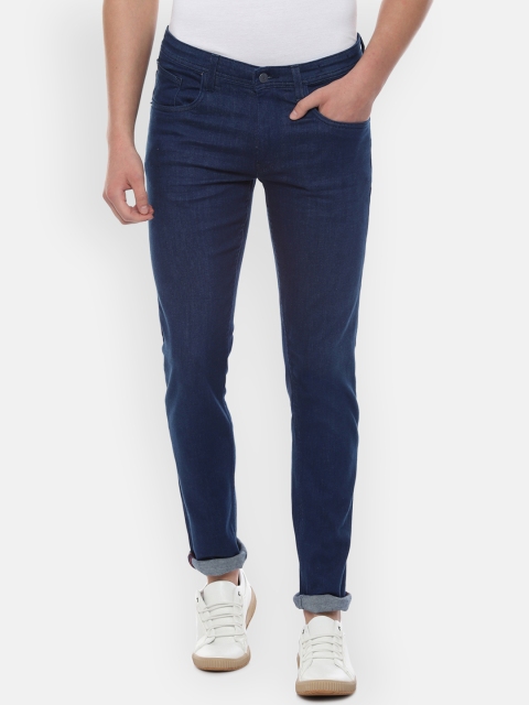 

Allen Solly Sport Men Navy Blue Skinny Fit Mid-Rise Clean Look Stretchable Jeans