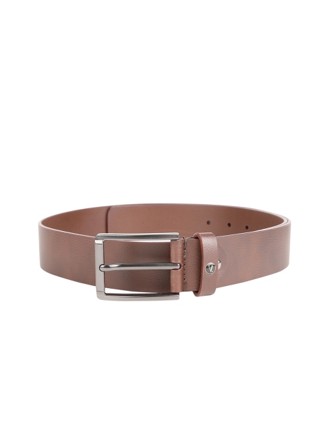 

V Dot Men Brown Solid Leather Belt