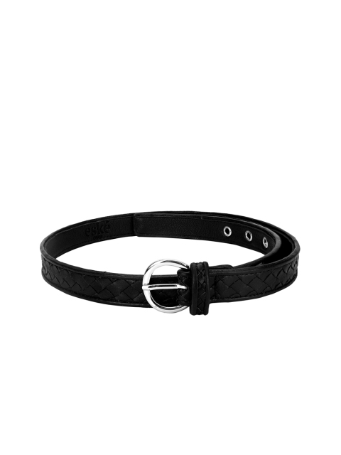 

Eske Women Black Woven Design Leather Belt
