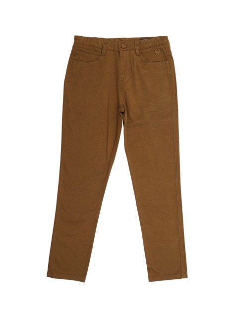 

Allen Solly Junior Boys Khaki Regular Fit Printed Regular Trousers