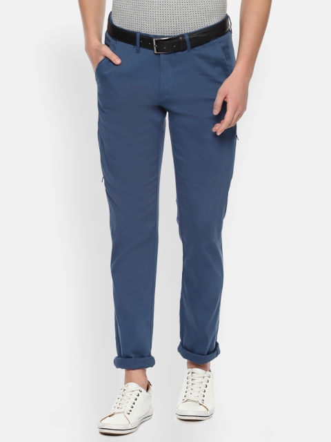 

Allen Solly Men Blue Slim Fit Solid Regular Trousers