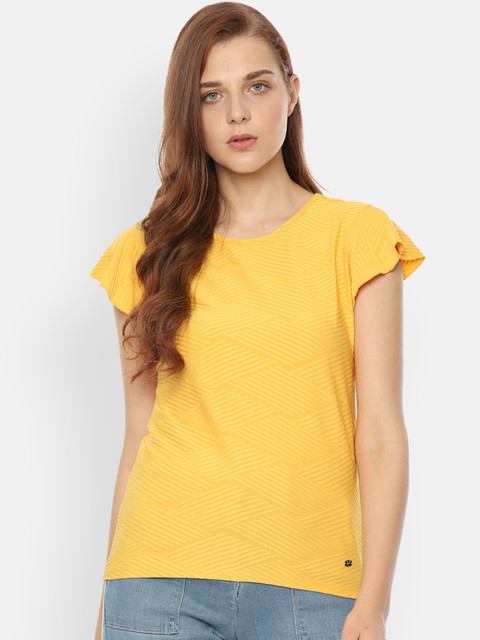 

Allen Solly Women Yellow Solid Top