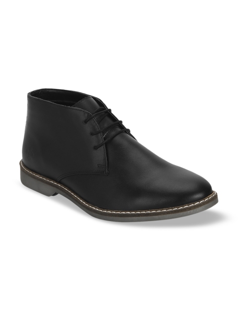 

Bond Street By Red Tape Men Black Solid Mid-Top Derbys