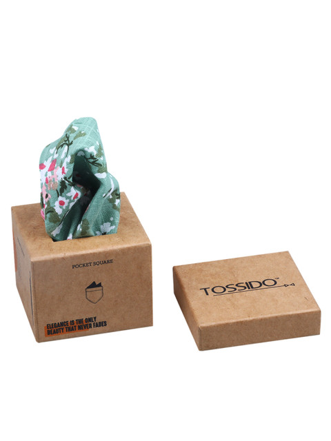 

Tossido Men Green Printed Pocket Squares