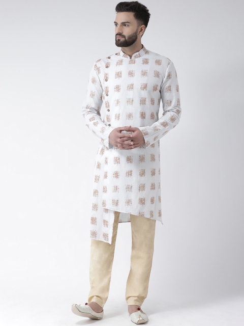 

Chitwan Mohan Men Brown & Beige Printed Kurta with Trousers