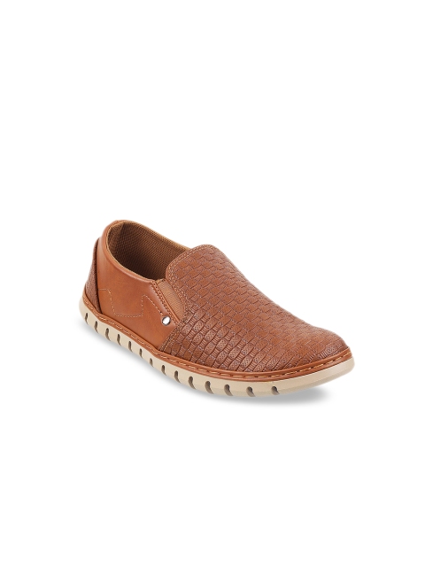 

Metro Boys Tan Brown Textured Slip-On Sneakers