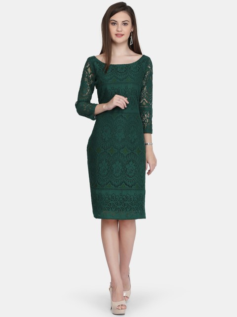 

Eavan Women Green Self Design Sheath Dress
