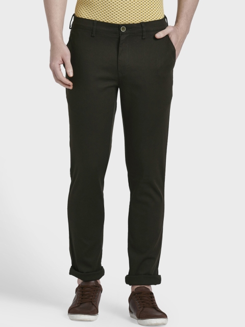 

ColorPlus Men Green Regular Fit Solid Regular Trousers