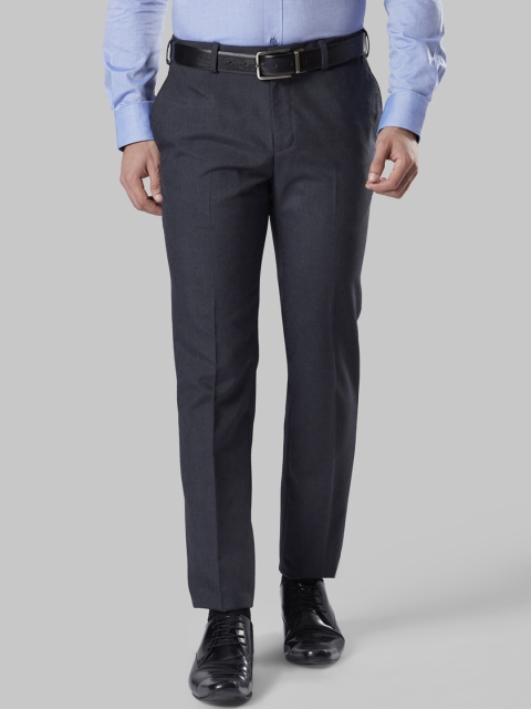 

Raymond Men Blue Regular Fit Solid Formal Trousers