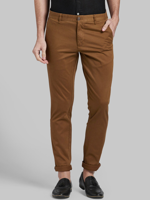 

Parx Men Brown Regular Fit Solid Regular Trousers