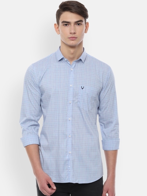 

Allen Solly Men Blue Slim Fit Checked Casual Shirt