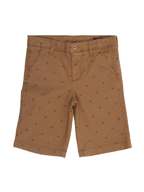 

Allen Solly Junior Boys Khaki Printed Regular Fit Regular Shorts