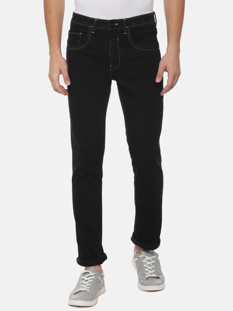 

V Dot Men Black Slim Fit Mid-Rise Clean Look Stretchable Jeans