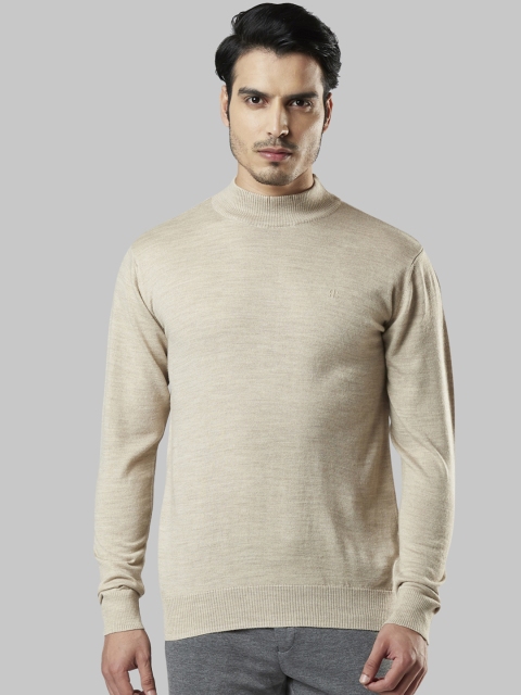 

Raymond Men Beige Solid Sweater