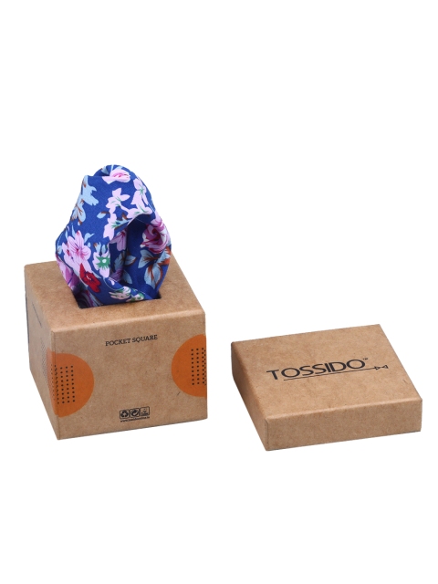 

Tossido Men Blue & Pink Printed Pocket Squares