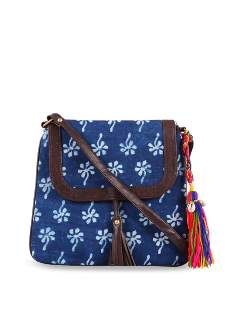 

Vivinkaa Blue Printed Sling Bag