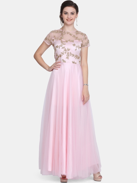 

Eavan Women Pink Embroidered Maxi Dress