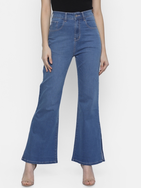

ISU Women Blue Flared High-Rise Clean Look Jeans