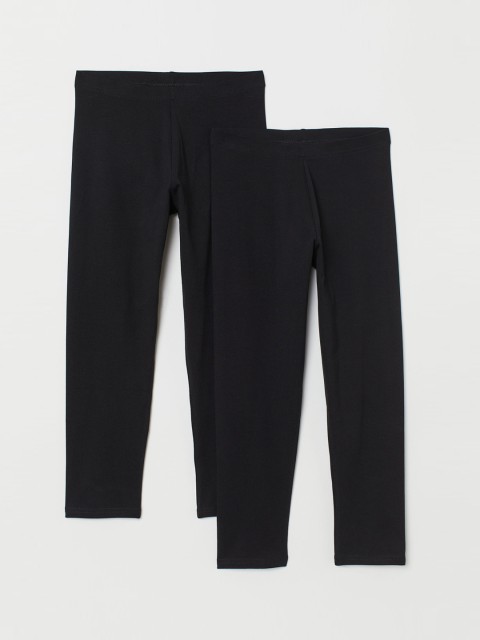 

H&M Women Black 2-Pack 3/4-Length Leggings