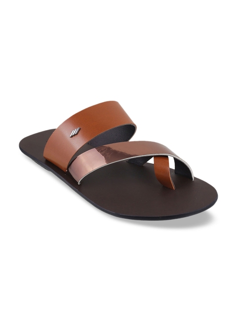 

Metro Men Tan Brown Leather Sandals