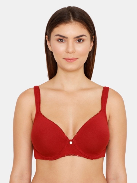 

Zivame Red Solid Underwired Lightly Padded T-shirt Bra ZI1295FASH00RED
