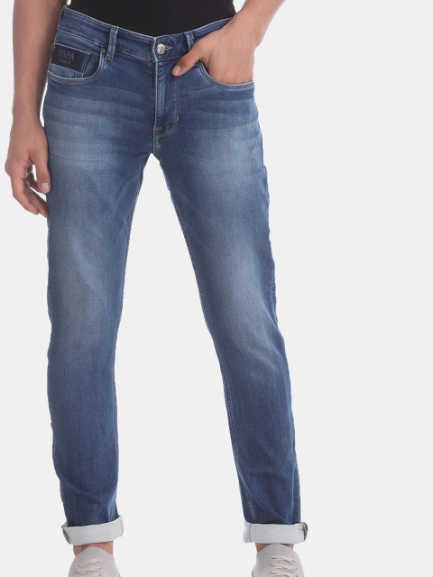 

U.S. Polo Assn. Denim Co. Men Blue Brandon Slim Tapered Fit Clean Look Stretchable Jeans