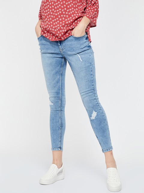 

Ginger by Lifestyle Women Blue Straight Fit Mid-Rise Clean Look Jeans
