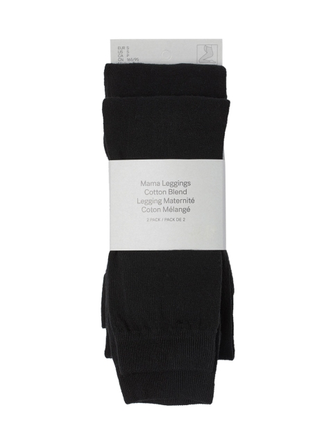 

H&M Women Black Solid MAMA 2-Pack Leggings