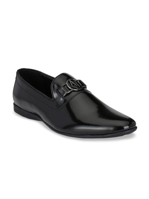 

San Frissco Men Black Solid Formal Horse-Bit Loafers