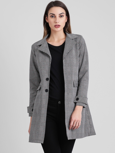 

Zink London Women Black Self Design Tailored Jacket