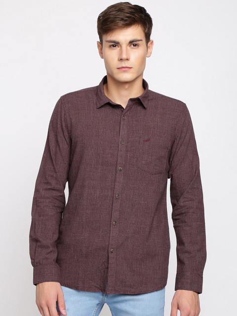 

Crocodile Men Brown Slim Fit Checked Casual Shirt