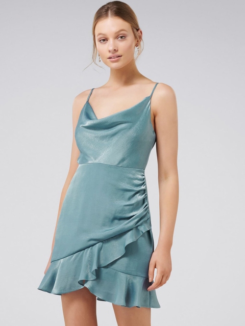 

Forever New Women Solid Blue Sheath Dress