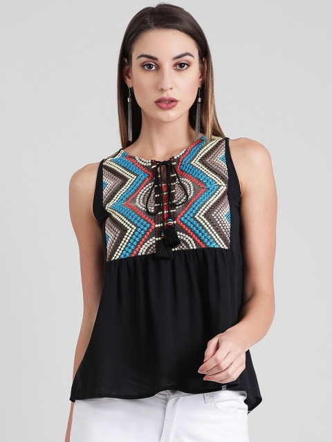 

Zink London Women Black Solid Top