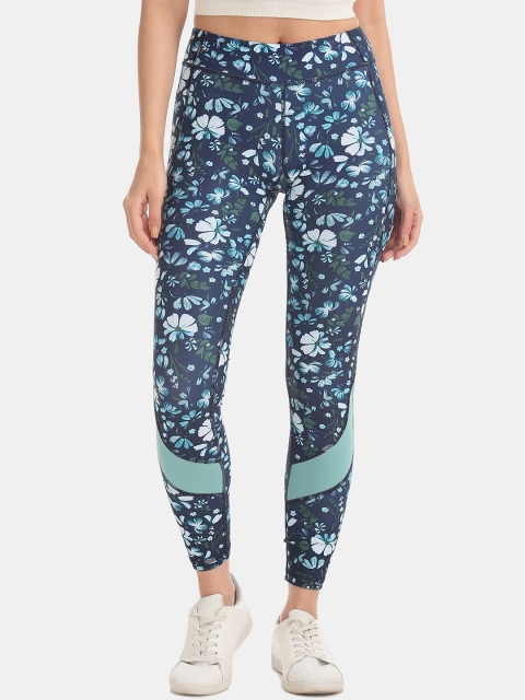 

Aeropostale Women Blue Floral Printed Ankle-Length Leggings