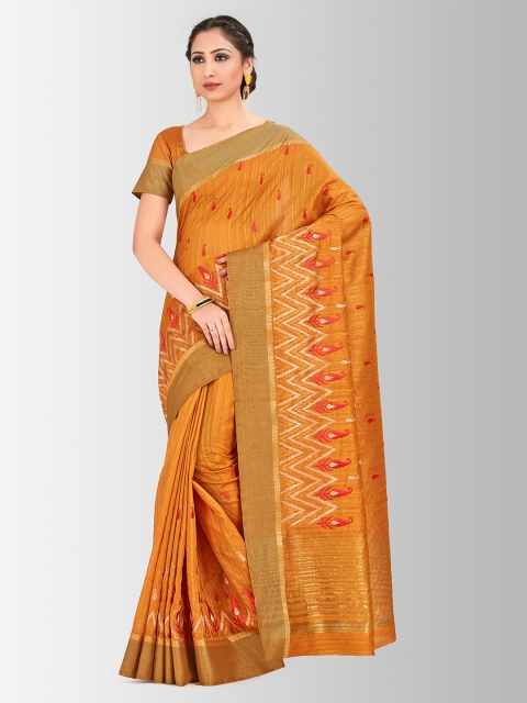 

MIMOSA Yellow Art Silk Woven Design Kanjeevaram Saree