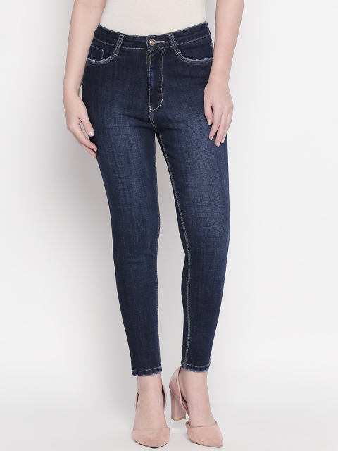 PURPLE WATER Women Blue Slim Fit High-Rise Clean Look Stretchable Jeans