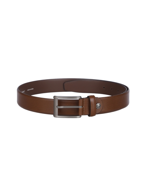 

Kara Men Tan Brown Solid Leather Belt
