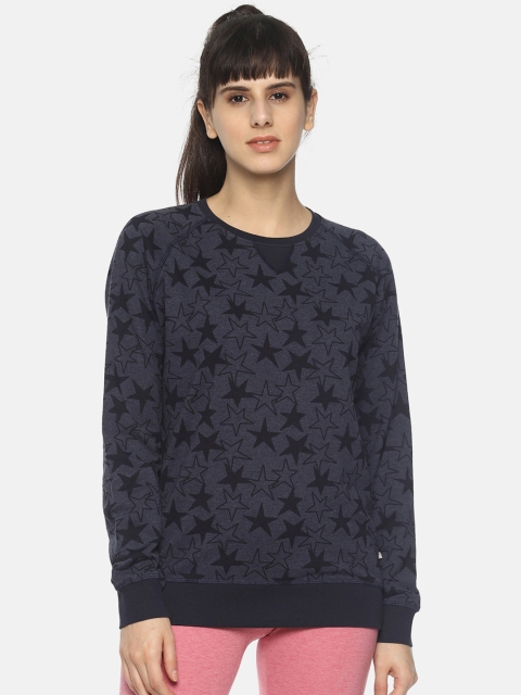 

Soul Space Women Navy Blue Printed Sweatshirt