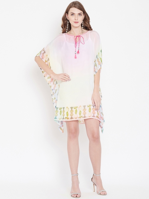 

The Kaftan Company Women Pink Embellished Kaftan Dress