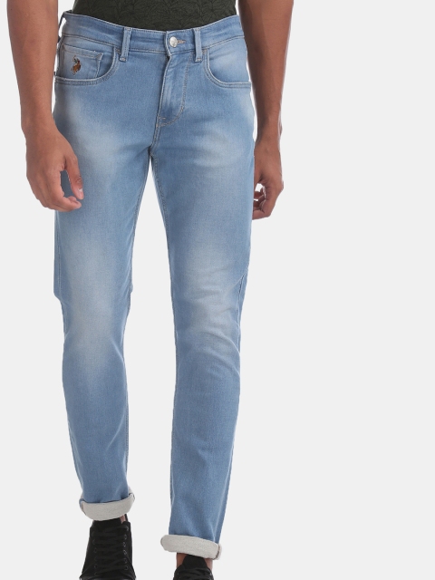

U.S. Polo Assn. Denim Co. Men Blue Brandon Slim Tapered Fit Clean Look Stretchable Jeans