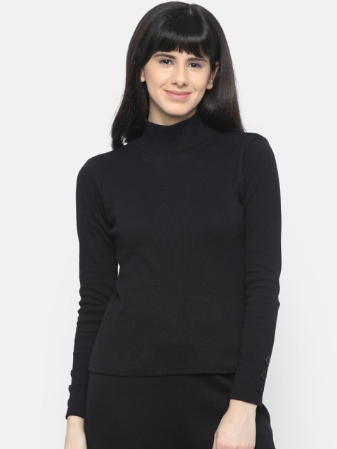 

ISU Women Black Solid Top