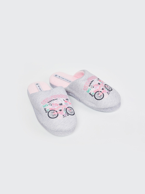 

Fame Forever by Lifestyle Girls Grey Printed Mules