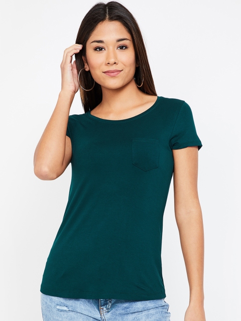 

Fame Forever by Lifestyle Women Green Solid Top