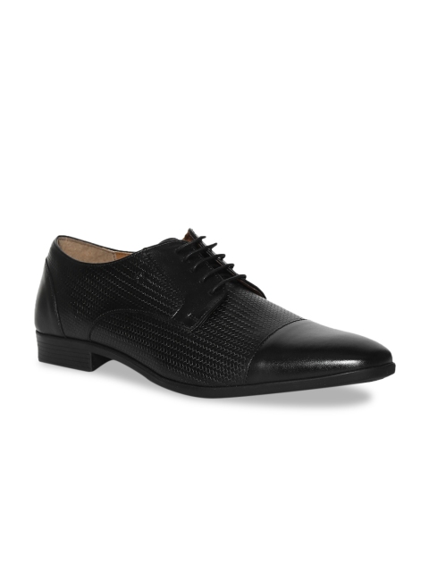 

Arrow Men Black Textured Leather Formal Derbys