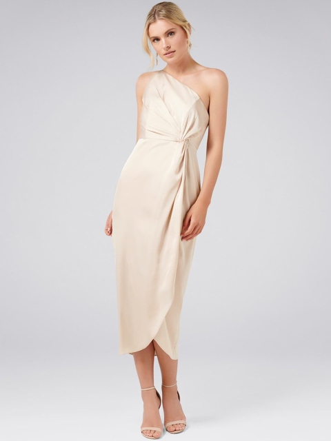 

Forever New Women Solid Nude-Coloured Maxi Dress